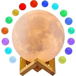 Світлодіодний нічник місяць Tigtak 16 кольорів з налаштуванням часу очікування Touch з пультом Д/К