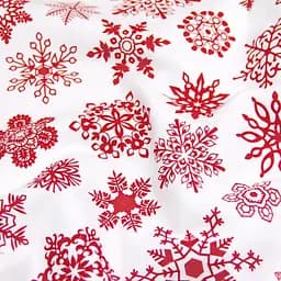 Комплект постільної білизни Cosas Snowflakes CS2 Полуторний фланель винний (Flannel_SnowflakesRedWhite_El-01Snow_160) - мініатюра 8