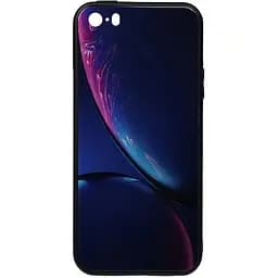 Чохол-накладка Toto Print Glass Space Case Apple iPhone SE/5s/5 Blue