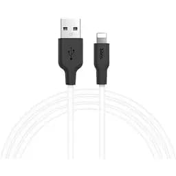 Кабель Hoco X21 Plus Silicone charging cable Lightning 1 м Чорний Білий