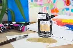 Акрилова фарба Sennelier Abstract, 120 мл, Переливчастий золотий (Iridescent Gold) - мініатюра 4