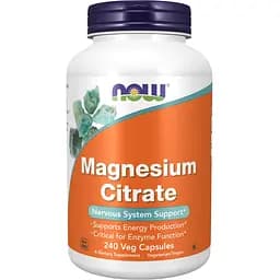 Магній Now Foods Magnesium Citrate 240 капсул