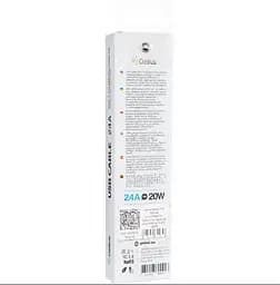Кабель Gelius Full Silicon Cable Type-C to Lightning GP-UCN001CL 20W 1.2m Black-White - мініатюра 3