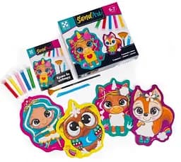 Набор для творчества Sand Art Веселые друзья, Vladi Toys, VT4501-01