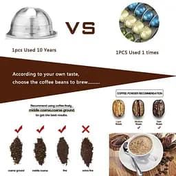 Капсула з нержавіючої сталі для кавоварки Nespresso VertuoLine GCA01, Vertuoline Plus, Delonghi, Icafilas - мініатюра 8