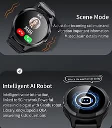 Дитячий круглий смарт годинник-телефон для дівчинки D-04 Pro з GPS трекером, 4G відеодзвінками, кнопкою SOS та прослуховуванням Рожевий - мініатюра 13