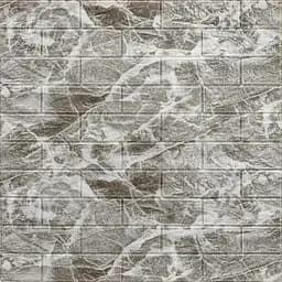 Декоративная 3D панель самоклеющаяся 700х770х5мм Черный мрамор (кирпич) (061-5) SW-00000036