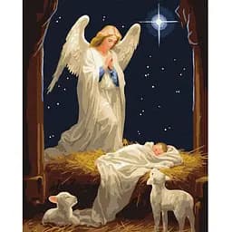 Картина за номерами Ideyka Під захистом ангела ©art_selena_ua 40х50 см (KHO8368)