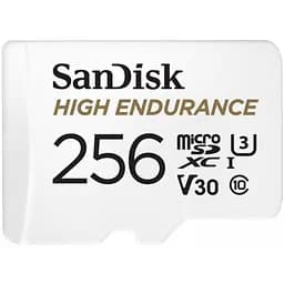Карта памяти Sandisk microSDXC (UHS-1 U3) High Endurance 256Gb class 10 V30 (100Mb/s) (adapterSD) (SDSQQNR-256G-GN6IA)