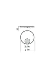 Бра Redo ORBIT AP/PL LED 26W 3000K D400 INDIRECT LIGHT BRASS (5.1.2) 01-1701 - мініатюра 2