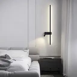 Бра Line F лінійне чорне 100 см зі спотом зліва та 2-ма вимикачами Арт. WB 121/1000 L BK