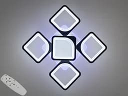 Стельовий світильник LED Diasha S8060/4+1BK, 85W, 3200K-6500K, чорний метал, сучасний стиль для дому