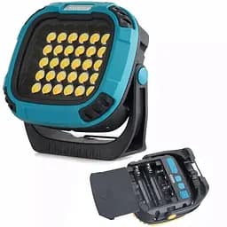 Кемпинговый фонарь W893-1 30COB White+Yellow + 5SMD Red Power Bank 2×18650 Type-C магнит и крючок Синий