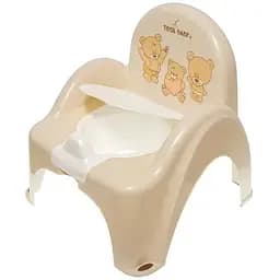 Горщик-стілець Tega Baby дитячий з музикою антиковзкий Teddy Bear beige