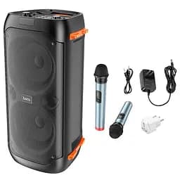 Колонка бездротова Hoco Manhattan dual mic outdoor BS53 з 2 мікрофонами чорна - мініатюра 7