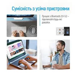 Адаптер Bluetooth v5.3 USB, чорний Colorway - мініатюра 8