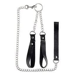 Наручники з повідцем Gentle Hold Black