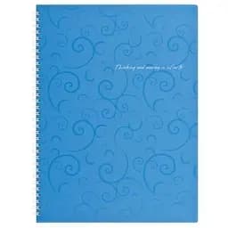 Блокнот Buromax spiral side, А4, 80sheets, Barocco, square, blue (BM.2446-614)
