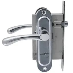 Замок врізний дверний з ручками на планці комплект FZB 55 мм ВК-13110 СР