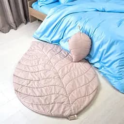 Набір Ideia Листочок, килимок + подушка, бежевий (8-31654)