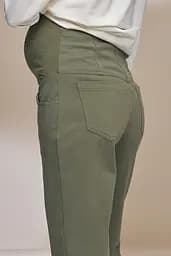 Стильні брюки МОМ для вагітних із стрейч-коттону Lone XL Юла Мама Оливковий - мініатюра 9