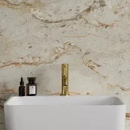 Змішувач для умивальника Omnires Y brushed gold (Y1210NGLB) низький, золотий брашований - мініатюра 2