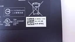 Акумулятор для ноутбука Dell Inspiron 15-7547 D2VF9, 43Wh (3840 mAh), 3cell, 11.1V, Li-ion, чорний - мініатюра 6