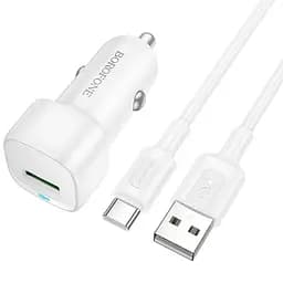 АЗУ Borofone BZ34 Cloud QC3.0 (1USB-A) + кабель USB to Type-C White