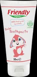Органічна дитяча зубна паста Friendly Organic Baby Toothpaste, 50 мл