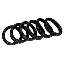 Резинки для волосся Чорна з блиском-2 0307-1113-2, 50 шт