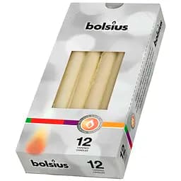 Свічки Bolsius конусні 24.5  х 2.4 см кремові 12 шт. (356805.1)