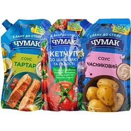 nabir-sous-chumak-tartar-200-h-sous-chumak-chasnykovyi-200-h-ketchup-chumak-do-shashlyku-pasteryzovanyi-250-h