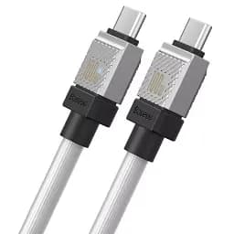 Кабель Baseus CoolPlay Series Fast Charging Cable Type-C to Type-C 100W 1m CAKW000202 White - мініатюра 4