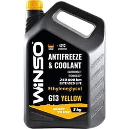Антифриз Winso Antifreeze & Coolant Yellow -42°C жовтий G13, 5 кг (880930)