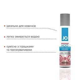 Зігріваючий лубрикант на водній основі System JO H2O Warming з екстрактом перечної мʼяти, 30 мл - мініатюра 3