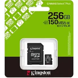 Карта пам'яті Kingston microSDXC Canvas Select Plus 256GB Class 10 UHS-I U1 V10 A1 + SD адаптер (SDCS3/256GB) [144833] - мініатюра 3