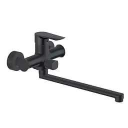 Змішувач для ванни довгий вилив чорний матовий 35 мм Imprese Vaclav f03206410AB Чорний матовий