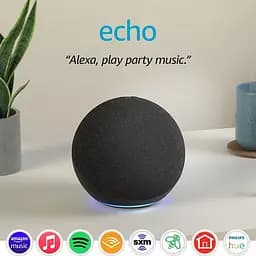 Бездротова колонка Amazon Echo 4th Gen Glacier Charcoal black розумна - мініатюра 7