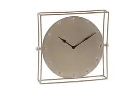 Настільний годинник J-Line металевий сріблястий 33х33 см (15718)