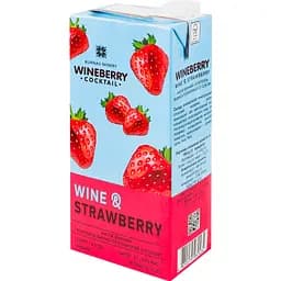 Уцінка. Напій винний WineBerry Wine & Strawberry винно-полуничний з соком рожеве напівсолодке 1 л - мініатюра 6