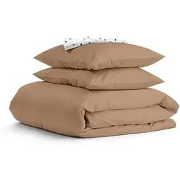 Комплект постільної білизни Cosas Rum CS4 Двоспальний коричневий (Ranfors14_Brown_El160-ColorBlots_180)