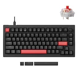Клавіатура ігрова механічна Lemokey X4A1 Black switch Keychron Red Hot-Swap Red Led - мініатюра 6
