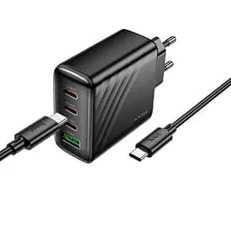 Зарядное устройство адаптер питания с кабелем C-C Hoco CS27A Supply charger 67W 4 порта