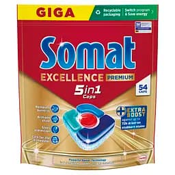 Капсули для посудомийної машини Somat Exellence 5 в 1, 54 шт.