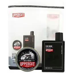 Подарунковий набір Uppercut Deluxe Styling Matte Pomade +3 in 1 Wash Duo: матова помада для волосся 100 г + шампунь для волосся 3 в 1, 240 мл