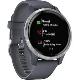 Спортивний годинник Garmin Venu Silver Stainless Steel Bezel w. Granite Blue and Silicone B. (010-02173-01/010-02173-03) - мініатюра 3