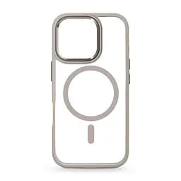 Чехол для Apple iPhone 16 Pro, Unit MagSafe, серый, прозрачный, магсейф, противоударный, магнитный, панель-накладка с поддержкой MagSafe, с поддержкой беспроводной зарядки, TPU+PC, защита всего корпуса, ударостойкий, ArmorStandart (ARM78710)