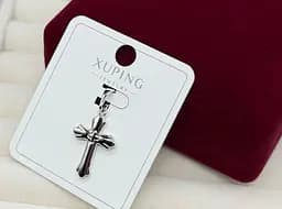 Підвіска хрест гіпоалергенна біжутерія з медичного золота Xuping прикраса на ланцюжок хрестик кулон