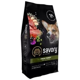 Сухой корм Savory All Breed для стерилизованных собак всех пород, со свежей индейкой, 12 кг
