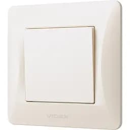 Вимикач одноклавішний Videx Binera кремовий (VF-BNSW1-CR)